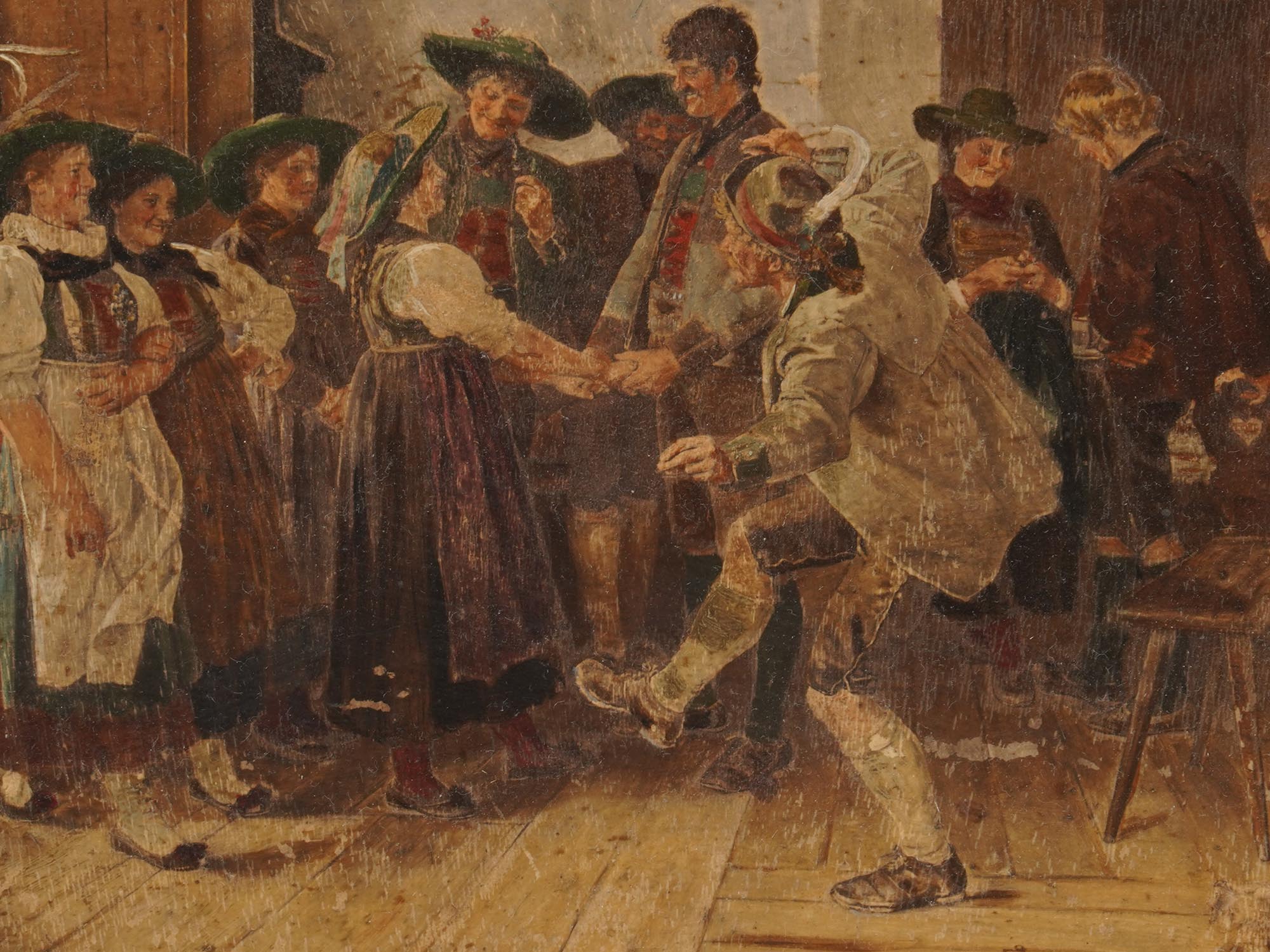 FRANZ DEFREGGER ARRIVAL ON DANCE FLOOR PAINTING PIC-2